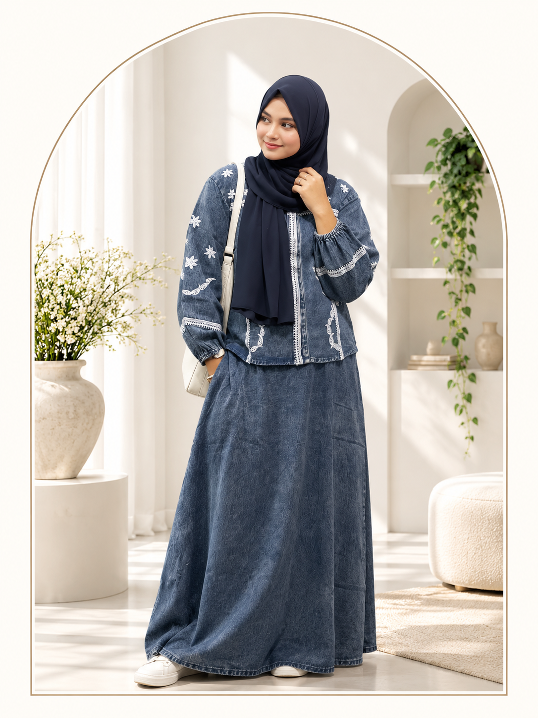 Denim Top & Skirt Sets
