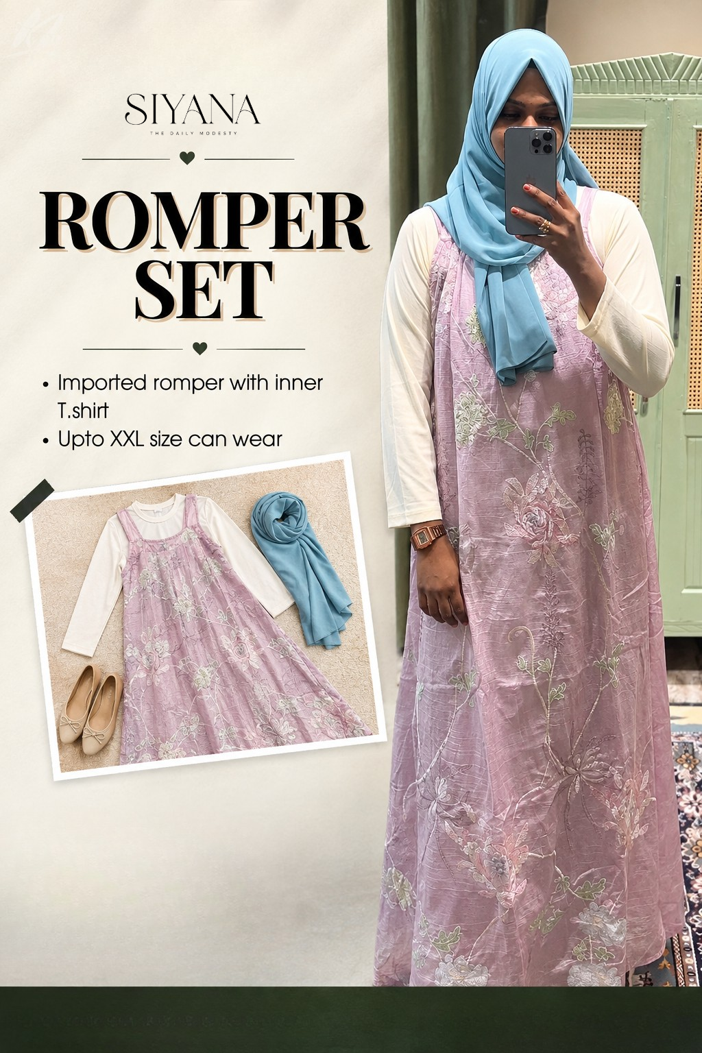 Romper with Inner T-shirt