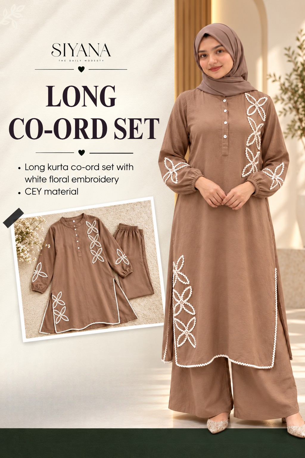 Long Kurta Co-ord Set