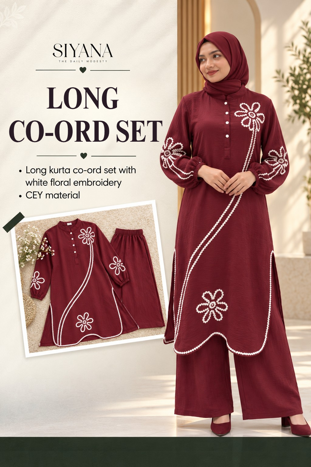Long Kurta Co-ord Set
