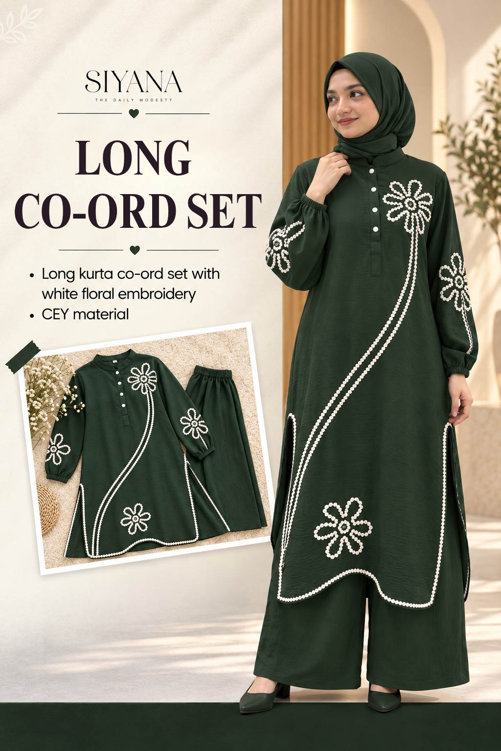 Long Kurta Co-ord Set