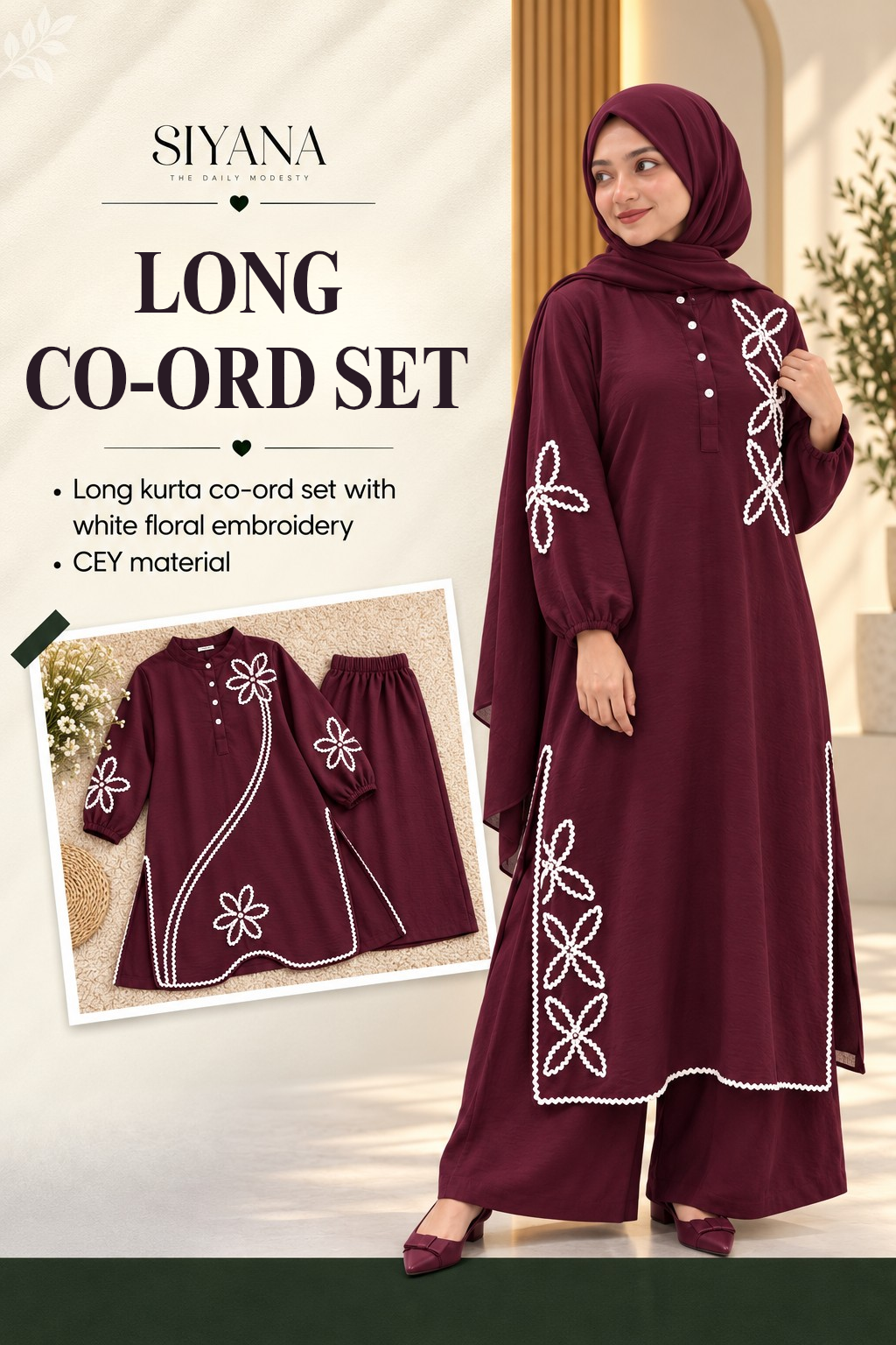 Long Kurta Co-ord Set