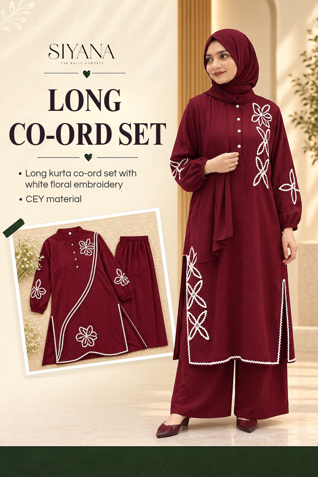 Long Kurta Co-ord Set