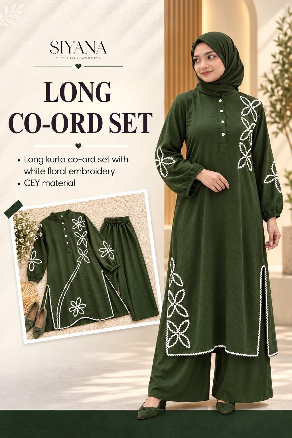 Long Kurta Co-ord Set